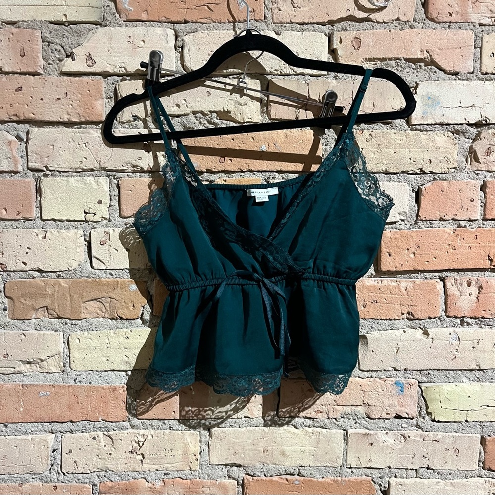 American eagle green top XS